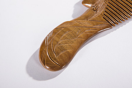 木梳木质梳子高清图片
