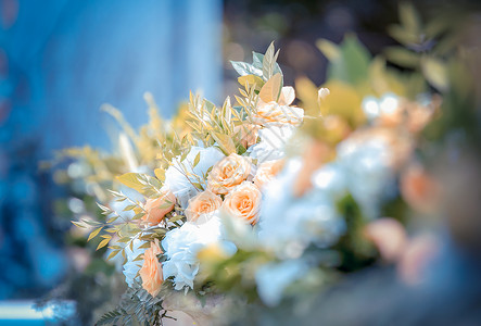 婚礼手捧花盒装鲜花高清图片