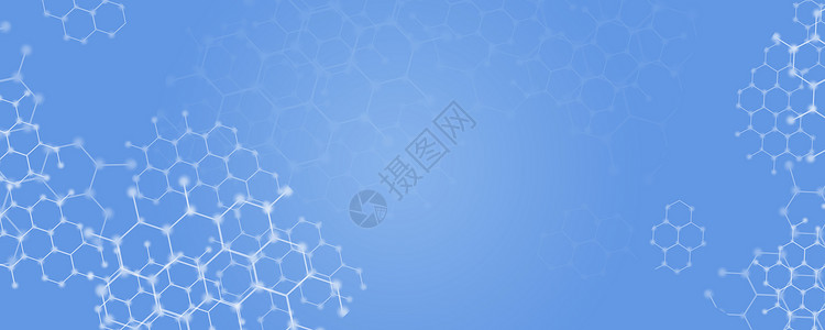 化学banner蓝色简洁科技背景素材设计图片