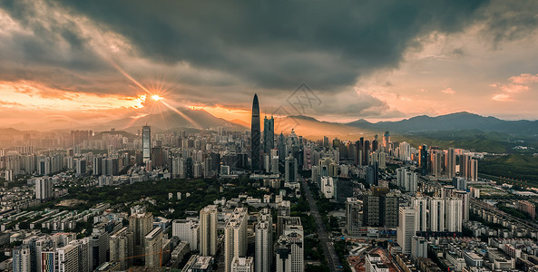 星路深圳城市建筑风光背景