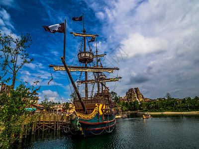 迪斯尼加勒比海盗船背景图片