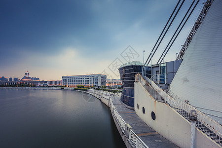 天津站海河游船码头桥背景