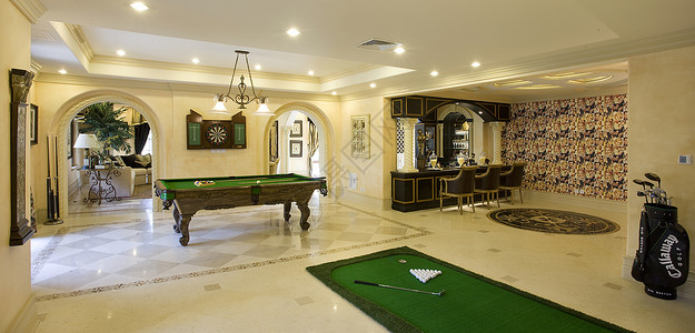 高尔夫壁纸家庭娱乐空间设计摄影背景