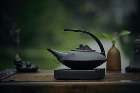 茶壶矢量图铁壶 铁艺铁壶背景