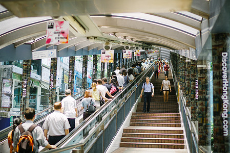 香港中环至半山自动扶梯背景图片