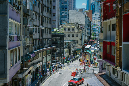 香港小巷香港街道背景