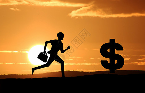 奔跑追逐商人追逐金钱设计图片