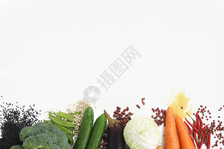 蔬菜摆拍图蒜香豆角高清图片