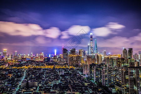 魔都迷人夜景背景图片