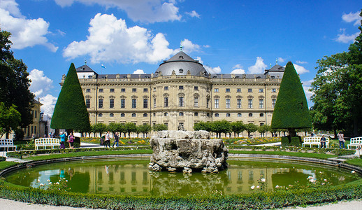 欧式宫殿国外的景点建筑背景