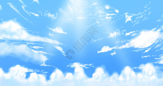 白色清新墨迹免费下载一层一层的云插画