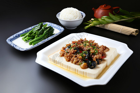 豆腐肉碎中式快餐肉碎高清图片
