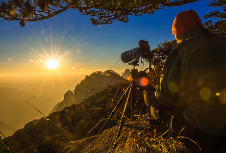 山峰拍摄的摄影师高清图片