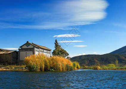 云南大理洱源村背景