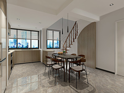 loft公寓北欧风loft室内设计效果图背景