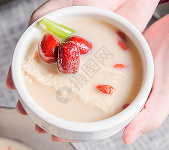 红枣牛奶素材火锅大骨浓汤汤底背景