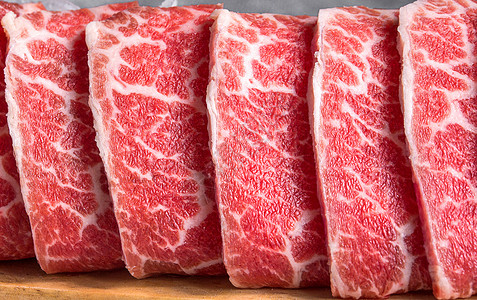 雪花牛肉片日式料理老肉片高清图片