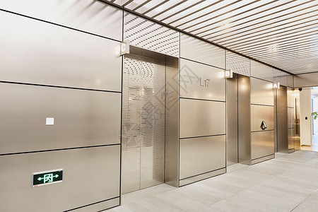 长廊商务中心空电梯高清图片