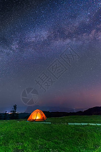 银河中最亮星湖北大悟县银河下的帐篷背景