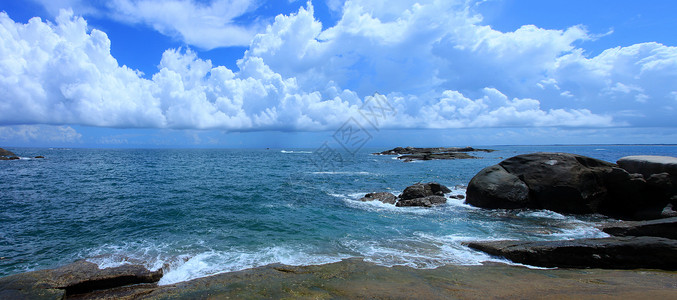 水无川大桥海边海南风光背景