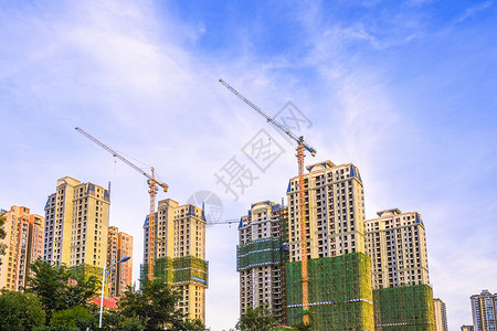 中国风地产围挡素材城市高楼建设背景