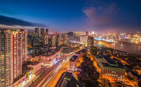 星路现代城市大连夜色背景