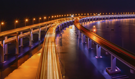 星海湾大桥夜色图片