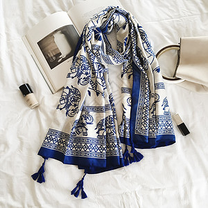 丝巾蓝色丝巾高清图片
