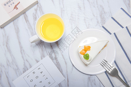 蛋糕和饮料蛋糕茶点背景