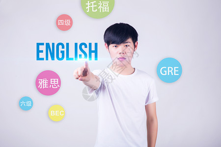 大学生手点英语学习英语高清图片