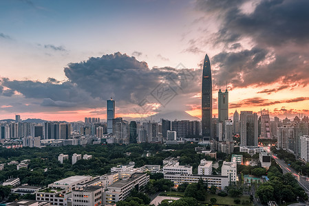 城市的朝霞图片