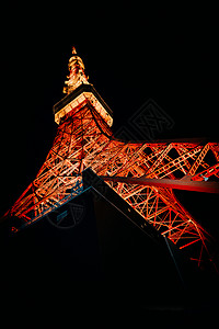 日本东京塔唯美夜景图片