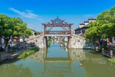 河桥同里古镇背景