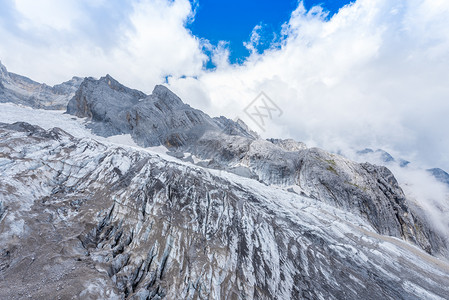 玉龙雪山夏季冰川高清图片