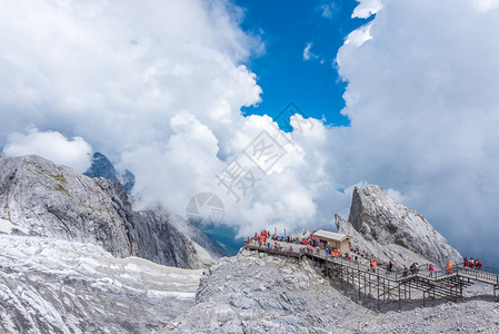 玉龙雪山夏季冰川高清图片