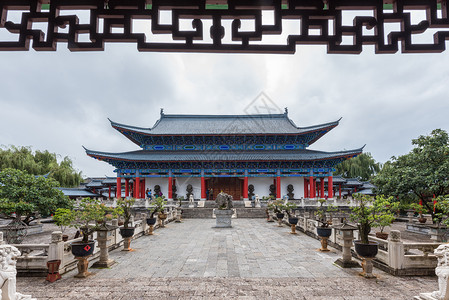 茶马古城丽江木府背景