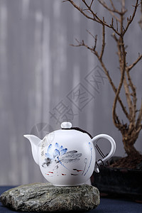 古典中国风简约个性名片中国风茶具背景