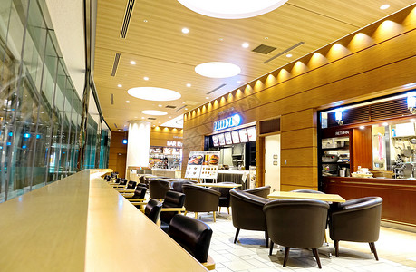 机场休息区机场餐厅高清图片