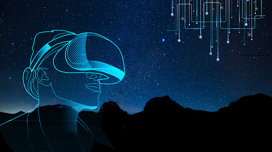 VR星空科技智能背景设计图片