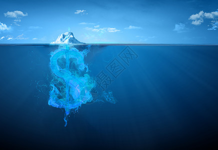 浮动市场冰山一角金融设计图片