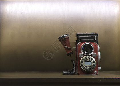 褐色纹理简约复古风电话背景背景