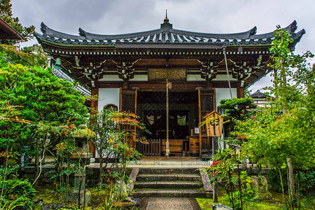 日本岚山古寺背景