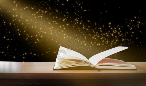 星星亮片素材书上的一束光设计图片