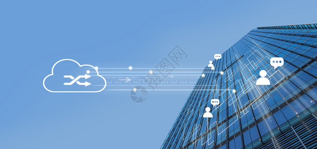 企业云计算云服务商务科技办公大厦设计图片
