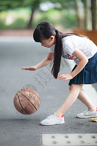 女生篮球女学生篮球运动背景