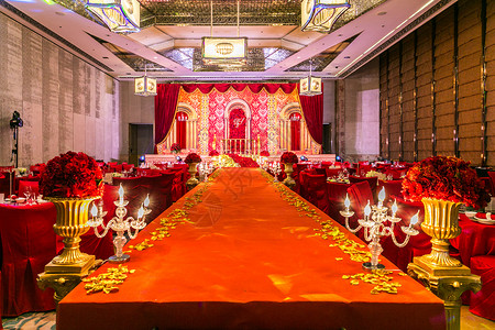 酒宴背景宫廷风格的婚礼布置背景