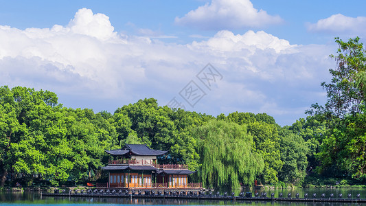 杭州西湖景色背景图片