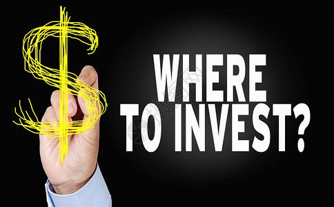 投资建议手写文字：在哪里投资？设计图片