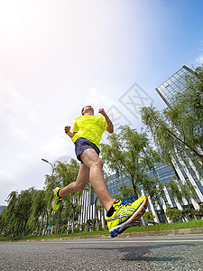 马拉松选手奔跑中的运动员背景