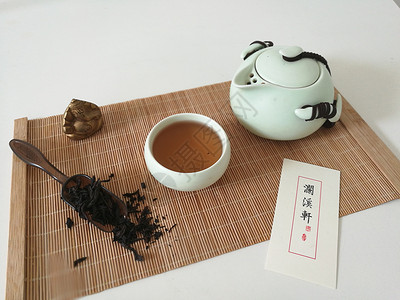 茶叶和茶壶汝窑汝高清图片